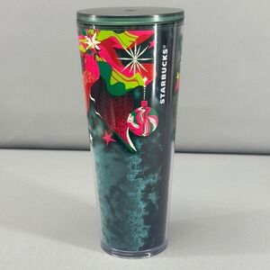 Starbucks Christmas Cold Cup Tumbler 24oz Holiday 2023 - No Straw